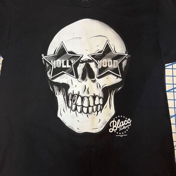 Rare Neff Wiz Khalifa Blacc Hollywood T-Shirt Size Large Skull Graphic - Picture 6 of 8